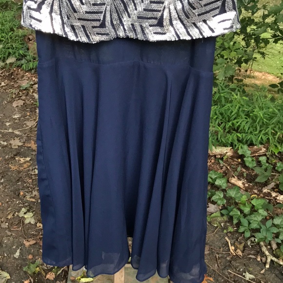 NWT Speechless Navy Sleeveless Dress Sequin Bodice - Picture 7 of 14